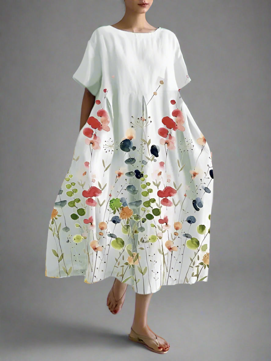 Urmelhild | Sommerkleid mit Blumenmuster und Bequemer Bewegungsfreiheit