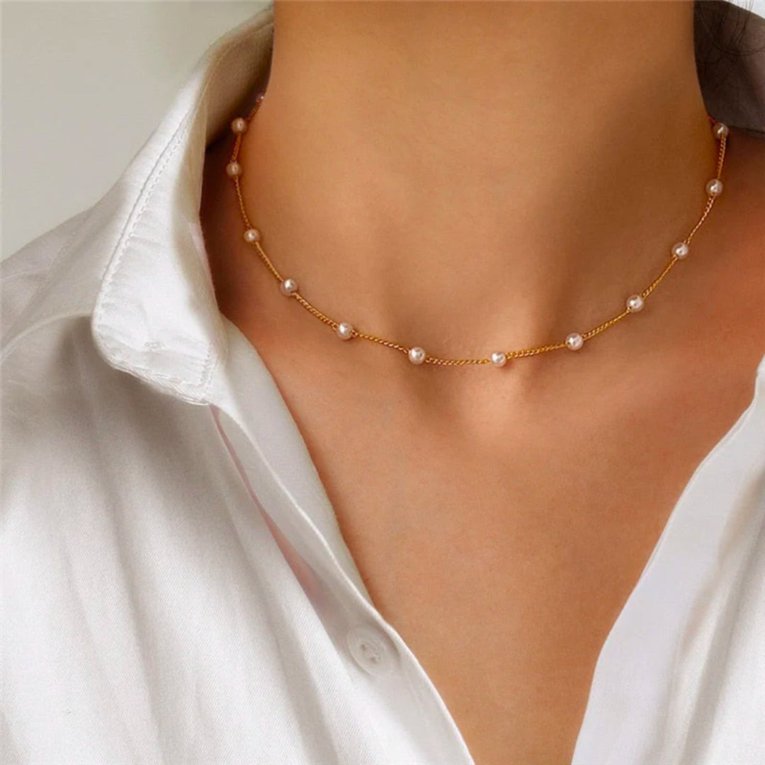 Avalene | Feine Kette mit Perlendetail