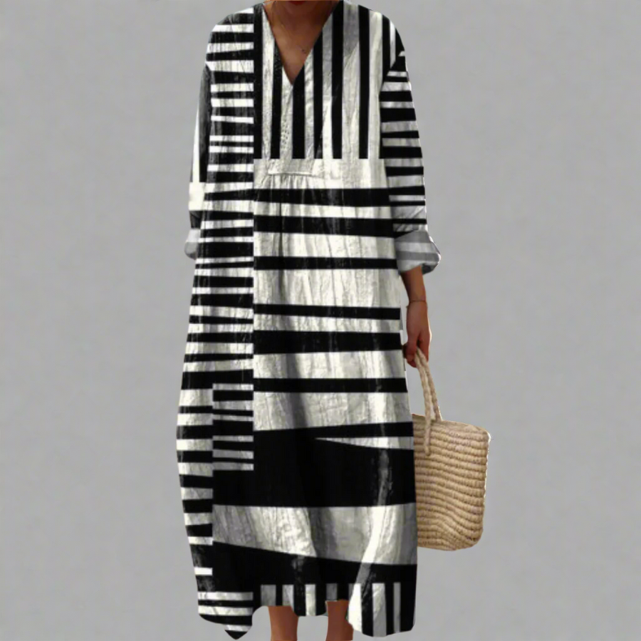 Zeflind | Premium Geometrisches Elegantes Kleid
