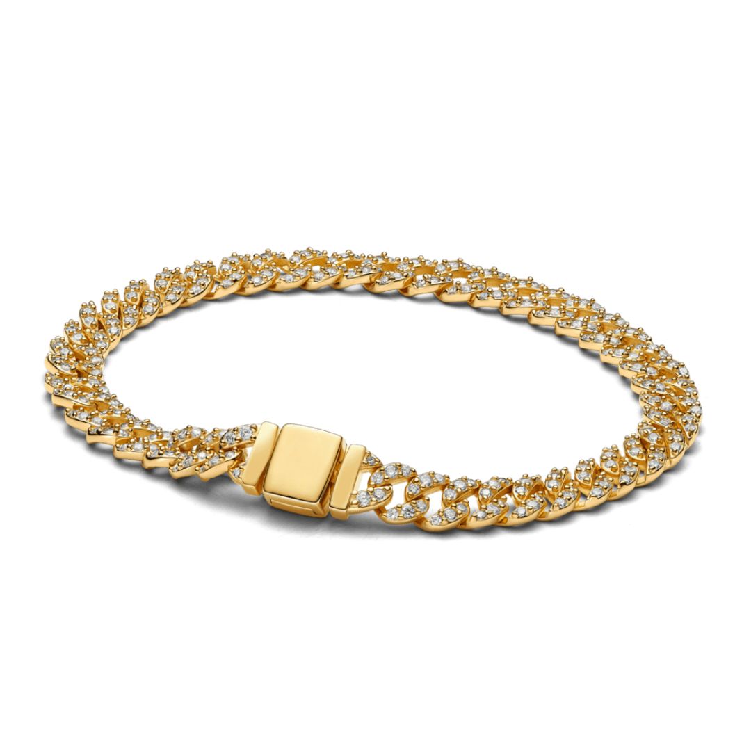 Celeta | Elegantes Moissanit Cuban-Armband