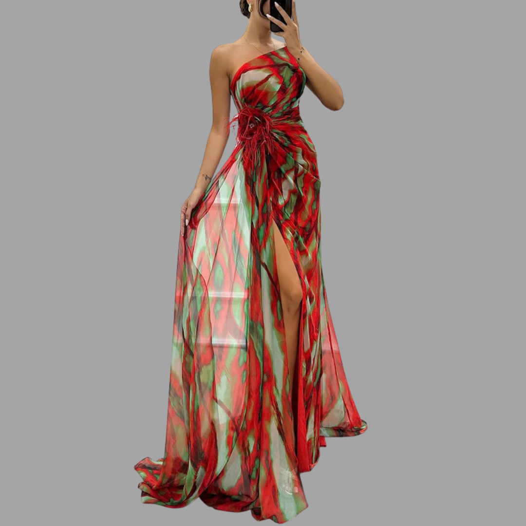 Claudina | Lebendiges Maxikleid für besondere Anlässe