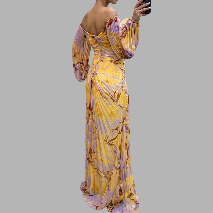 Nedruna | Elegantes V-Ausschnitt Kleid
