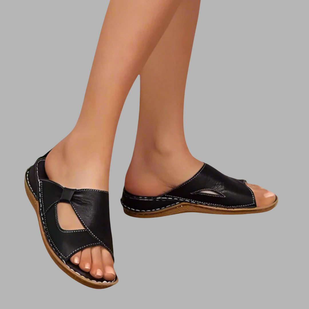 Chlotberga | Premium Orthopädische Ledersandalen für Komfort