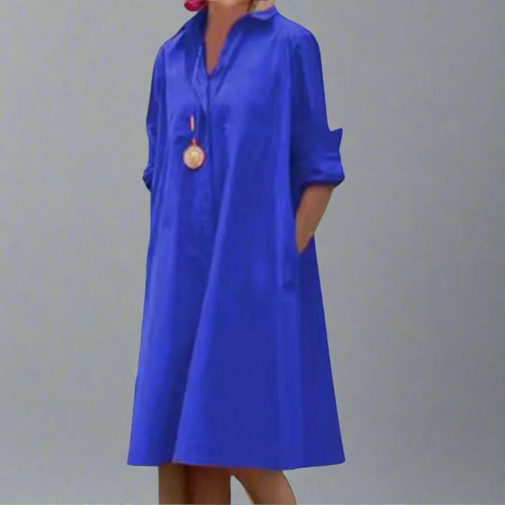 Christiana | Elegantes Langarmkleid mit Tasche