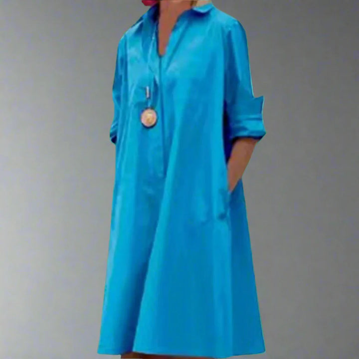 Christiana | Elegantes Langarmkleid mit Tasche
