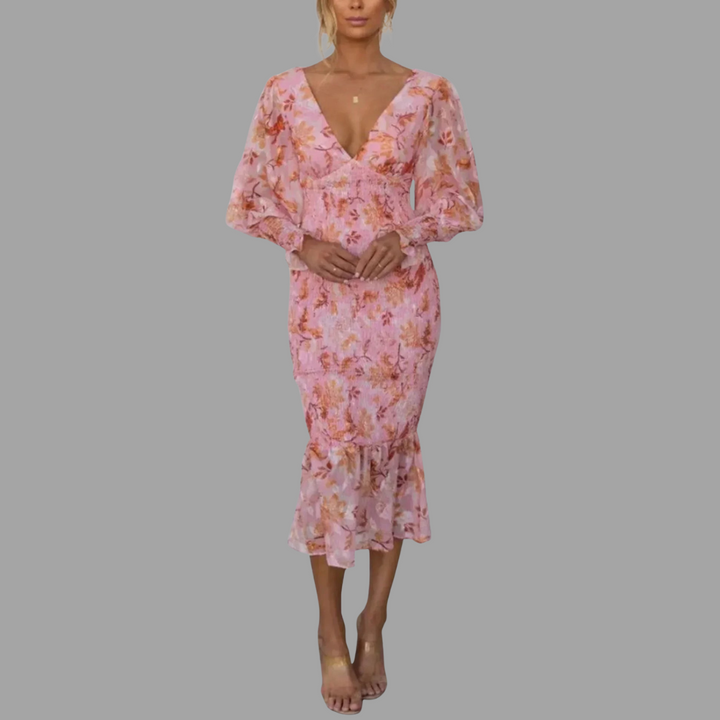 Alvina | Wunderschönes Blumen Kleid für Eleganz