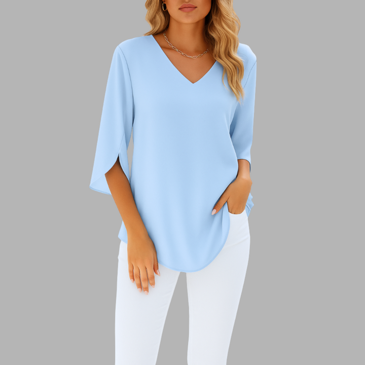 Heike | Elegante Bluse mit V-Ausschnitt