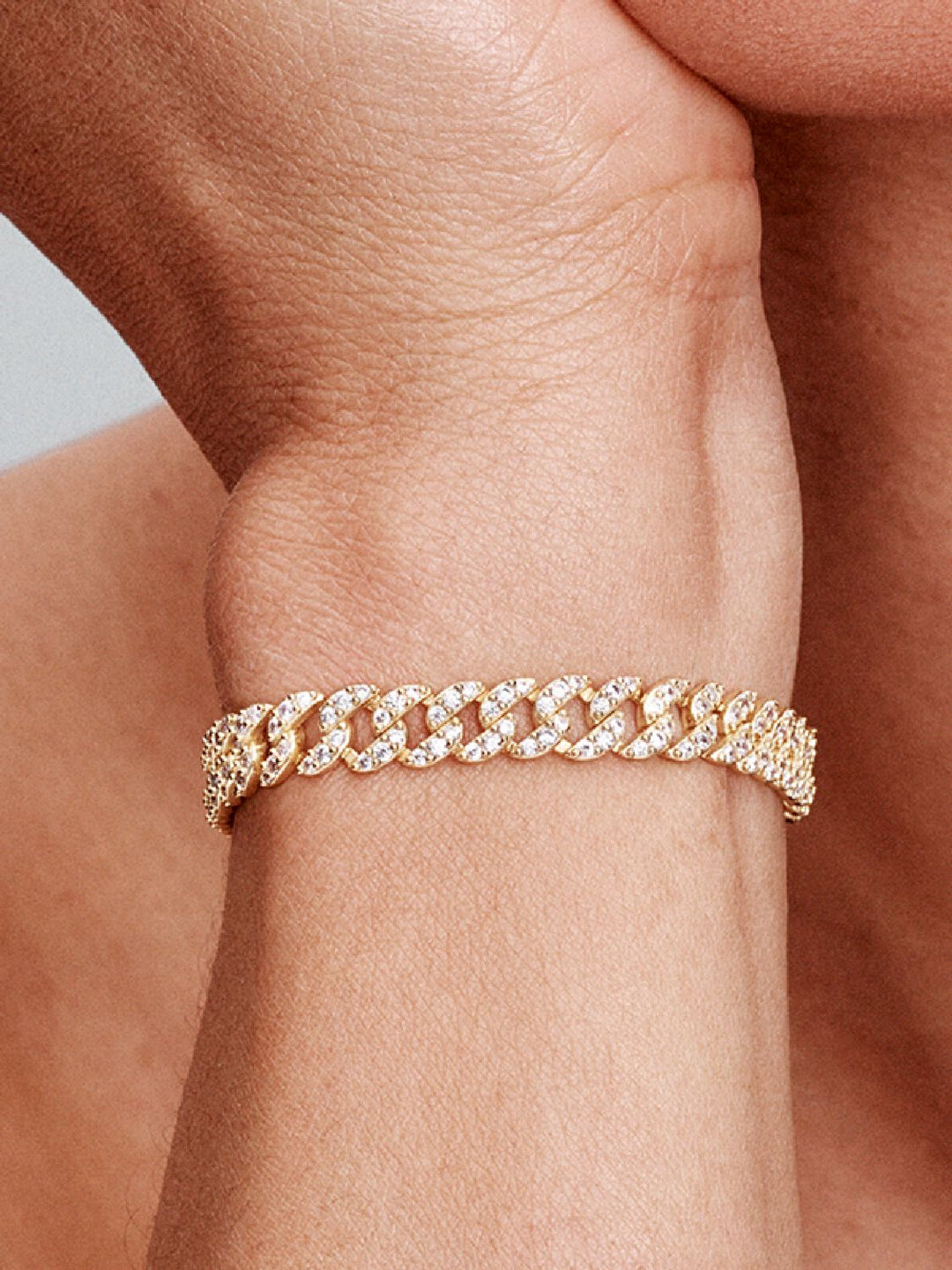 Celeta | Elegantes Moissanit Cuban-Armband