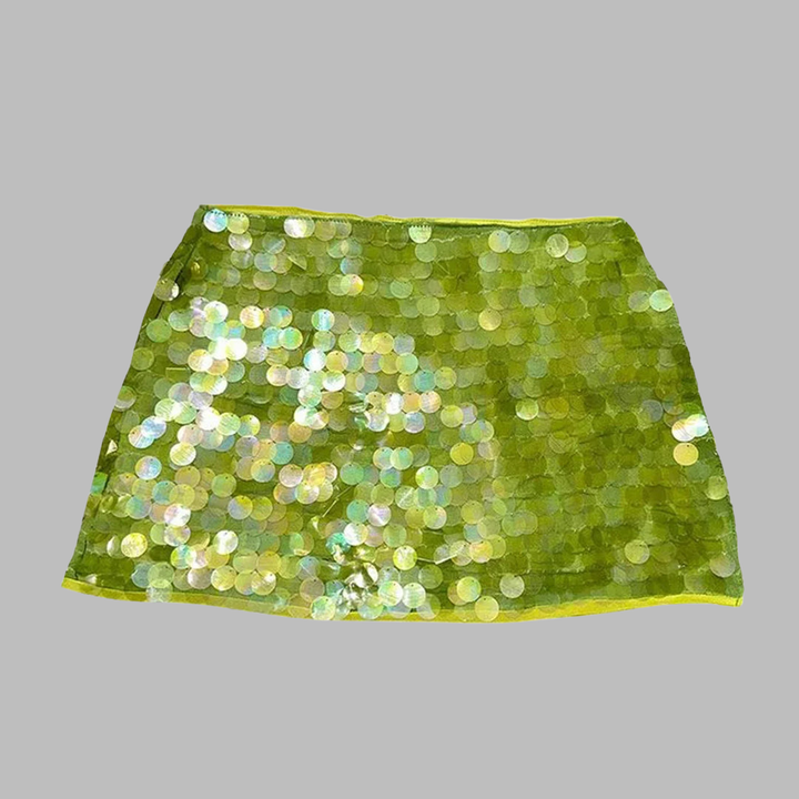 Berengilda | Vibrant Sequin Mini Rock für glänzende Eleganz