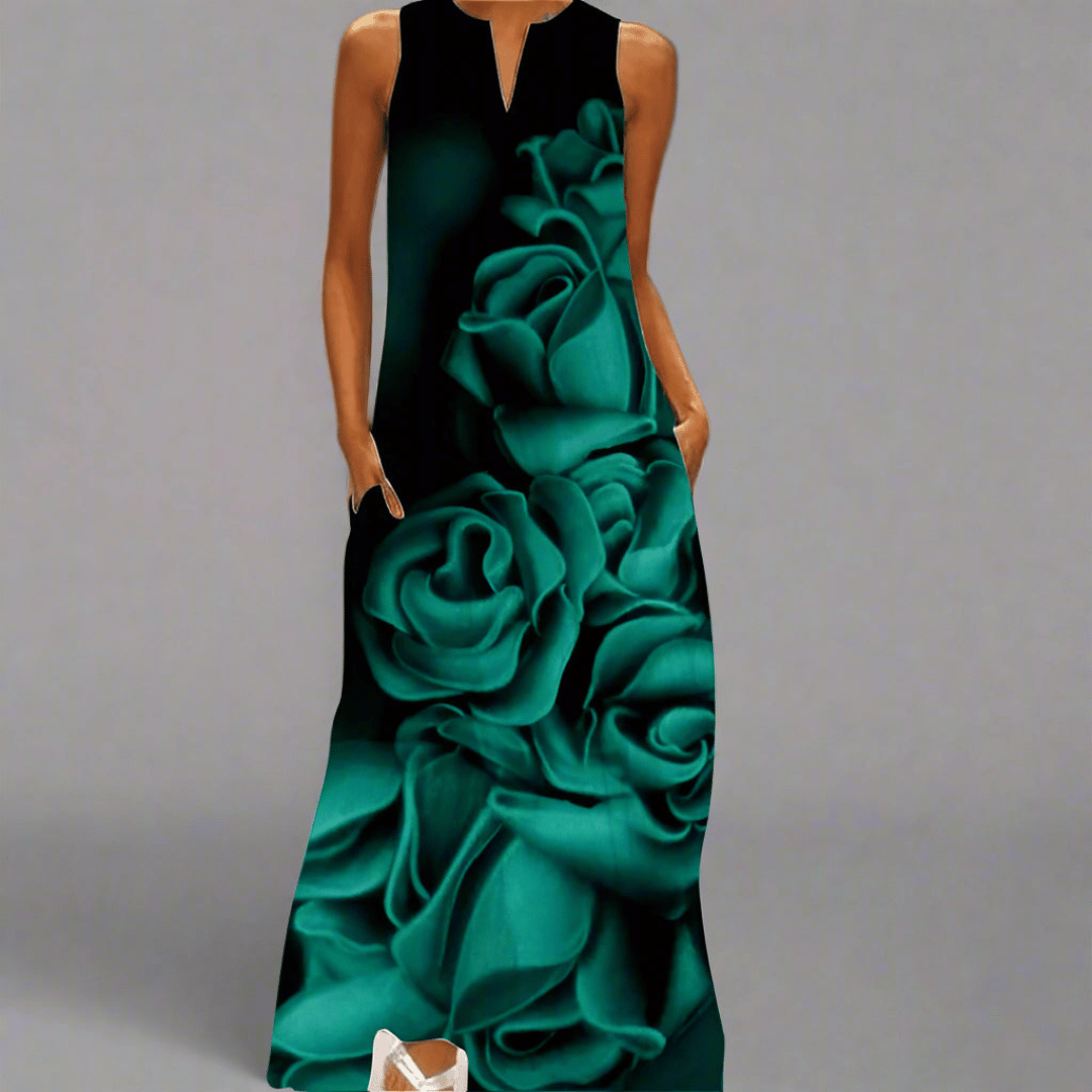 Carolin | Premium türkises Kleid mit königlichem Look
