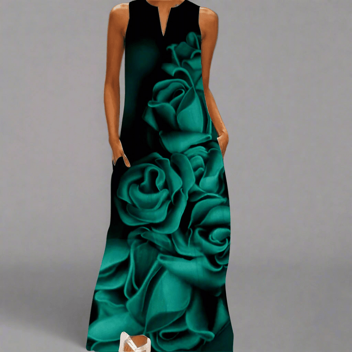 Carolin | Premium türkises Kleid mit königlichem Look