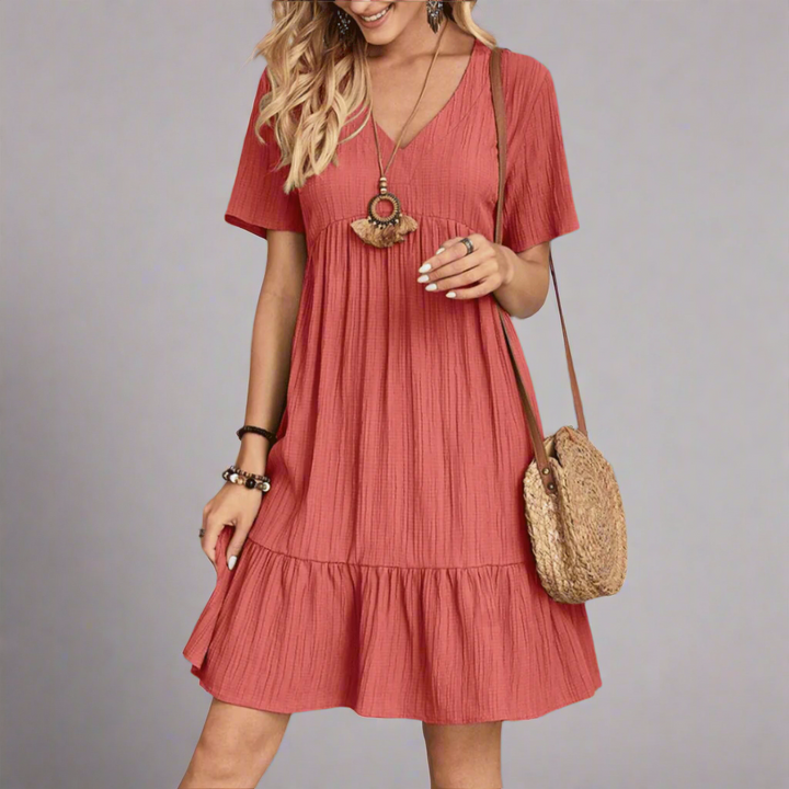 Derislind | Boho Minikleid mit Volants und Sommerfeeling