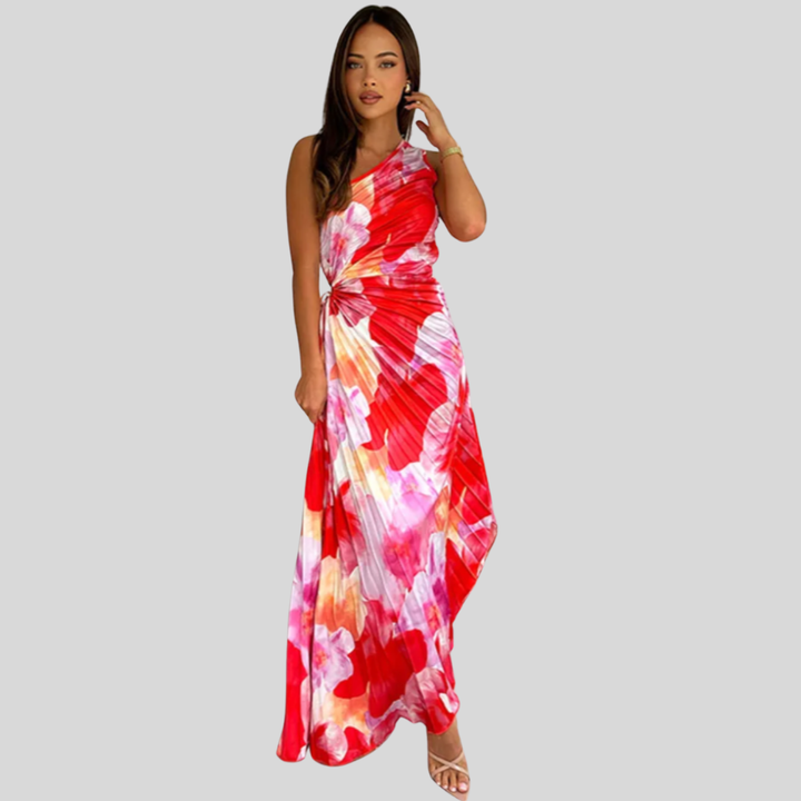 Varhilda | Fließendes Kleid mit Print