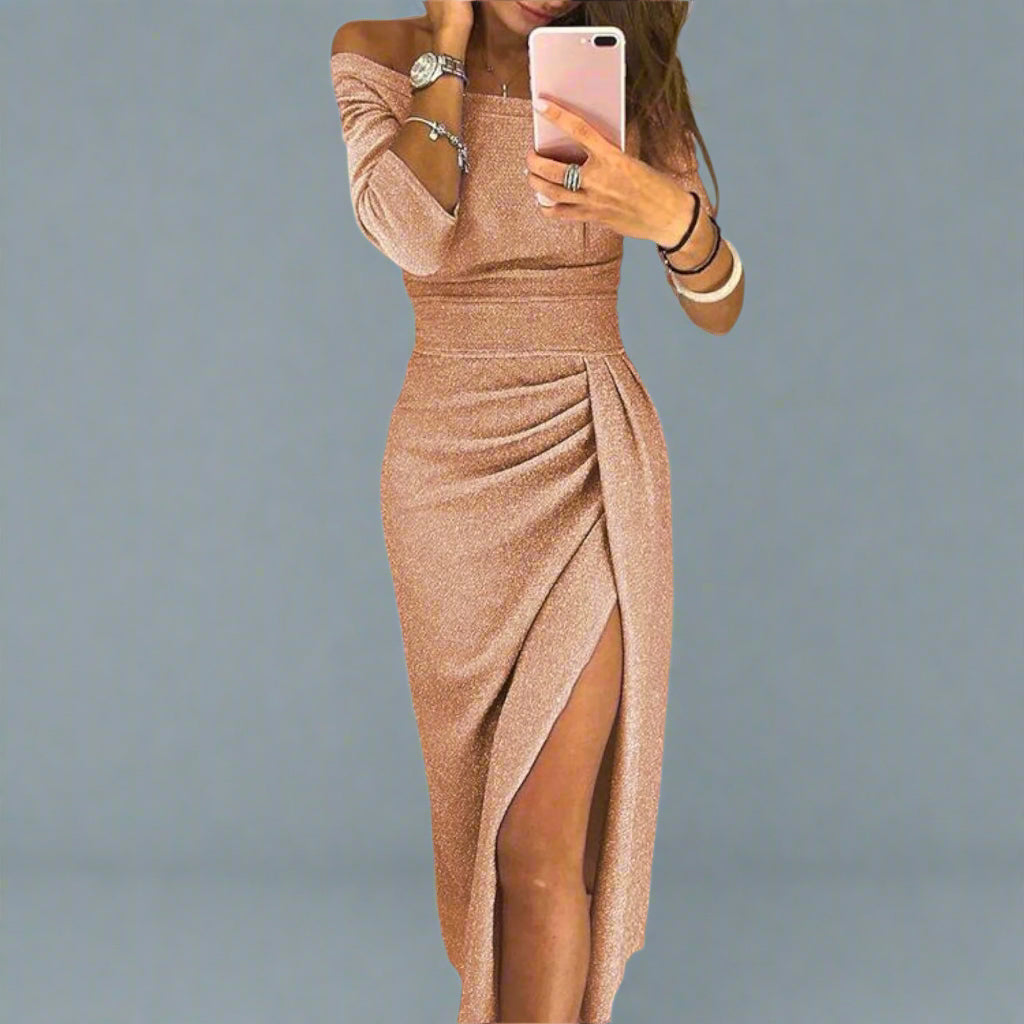 Lena | Elegantes Off-Shoulder Kleid