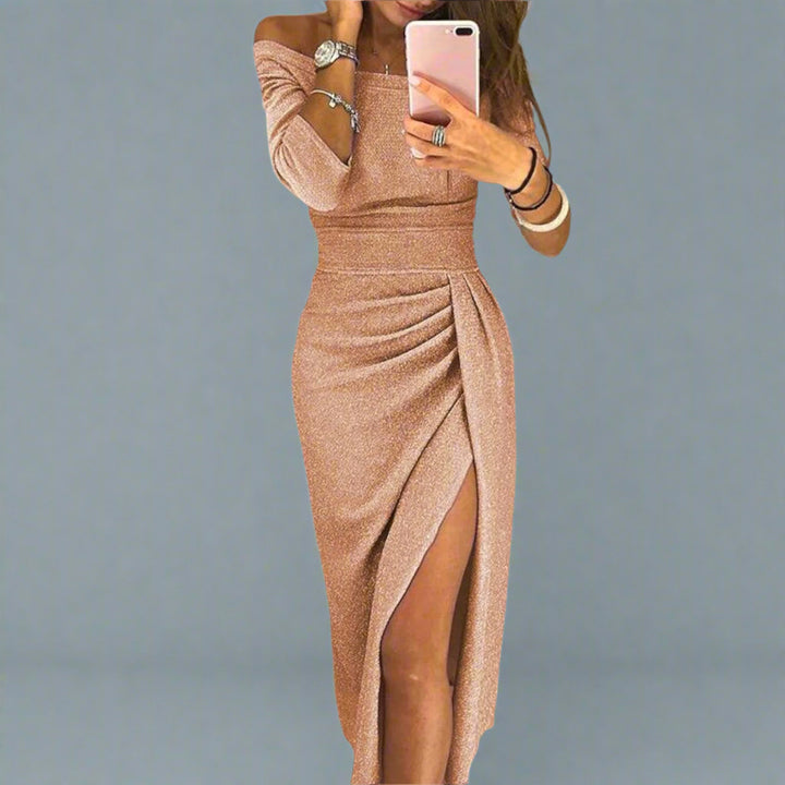 Lena | Elegantes Off-Shoulder Kleid