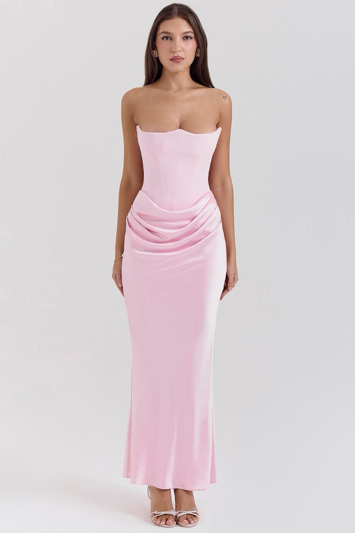 Crelhilda | Glänzendes Maxikleid