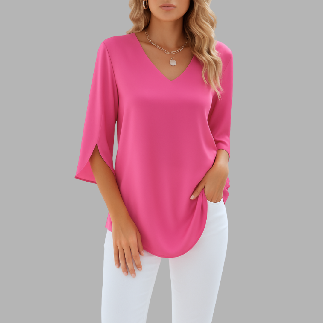 Heike | Elegante Bluse mit V-Ausschnitt