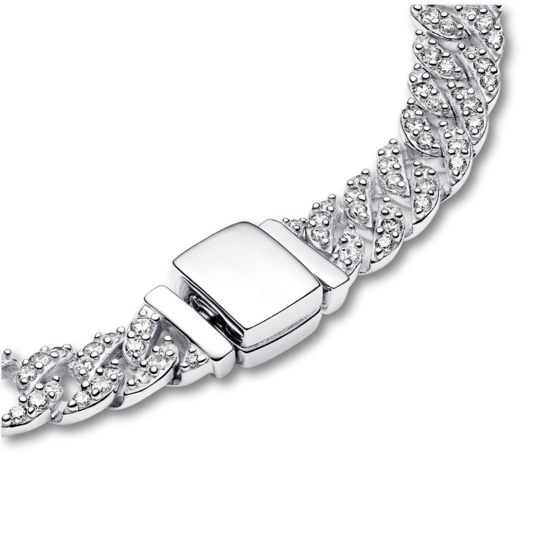 Celeta | Elegantes Moissanit Cuban-Armband