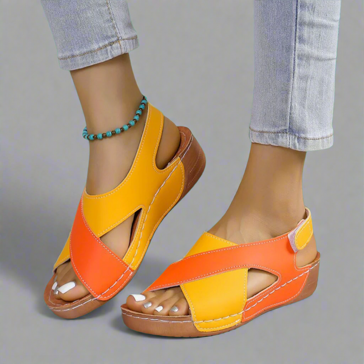 Solveig | Ultraflache, Bequeme Orthopädische Sandalen