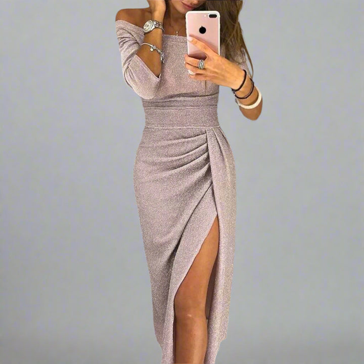 Lena | Elegantes Off-Shoulder Kleid