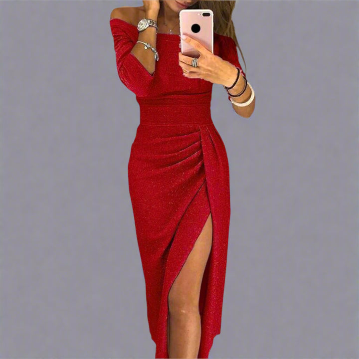 Lena | Elegantes Off-Shoulder Kleid