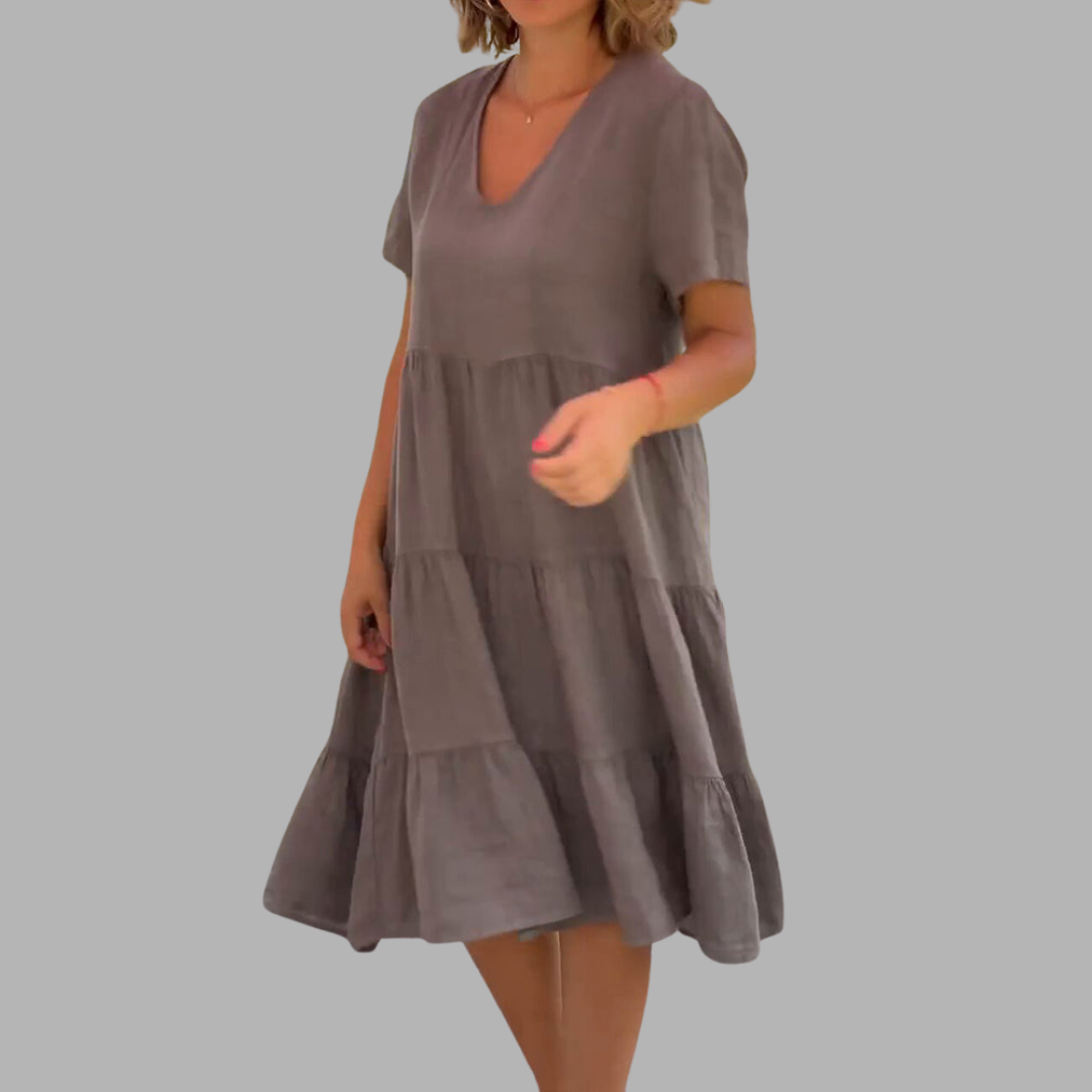 Lucinda | Fließendes V-Ausschnitt Kleid für den Sommer