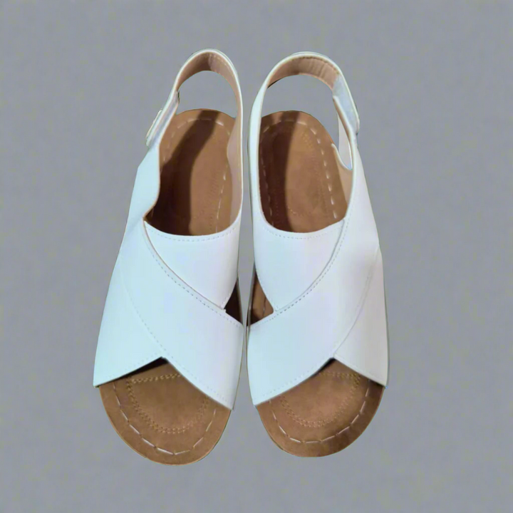 Solveig | Ultraflache, Bequeme Orthopädische Sandalen