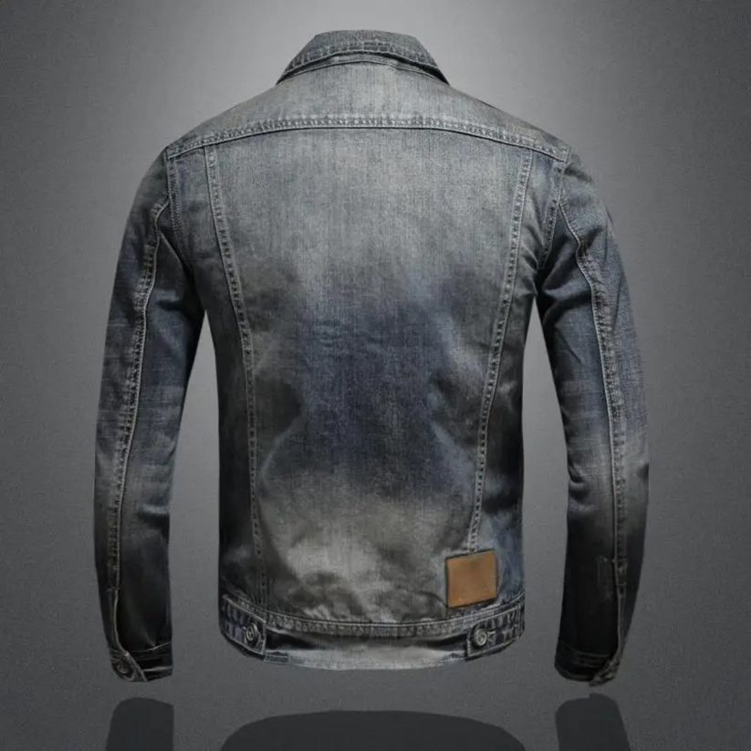 Theodor | Klassische Stonewash Denimjacke mit zeitlosem Edge