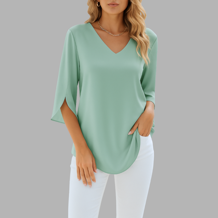 Heike | Elegante Bluse mit V-Ausschnitt