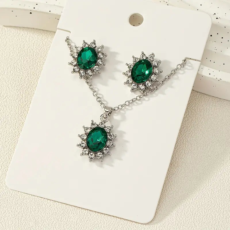 Josina | Premium 16k Weißgold Schmuckset