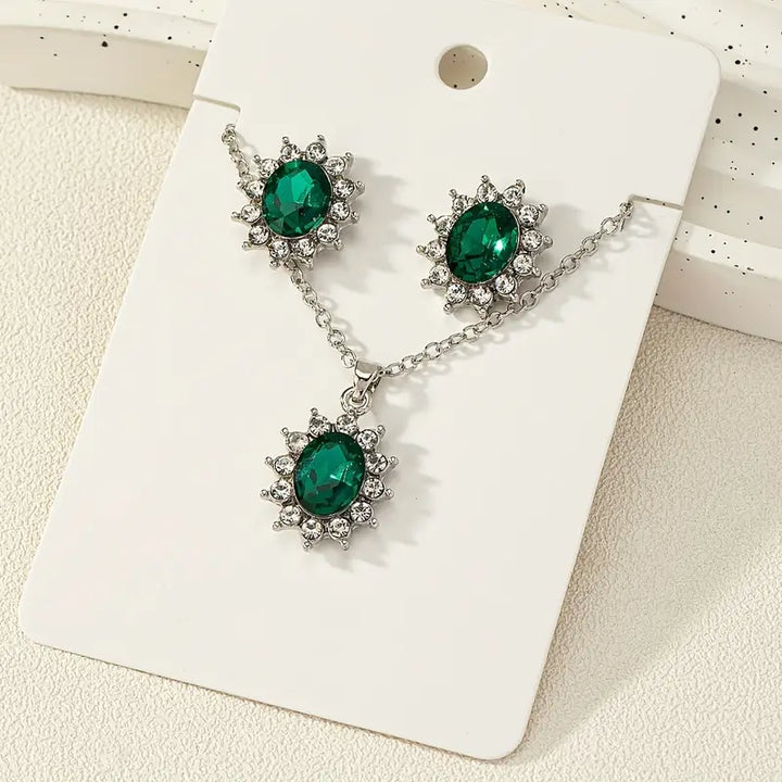 Josina | Premium 16k Weißgold Schmuckset
