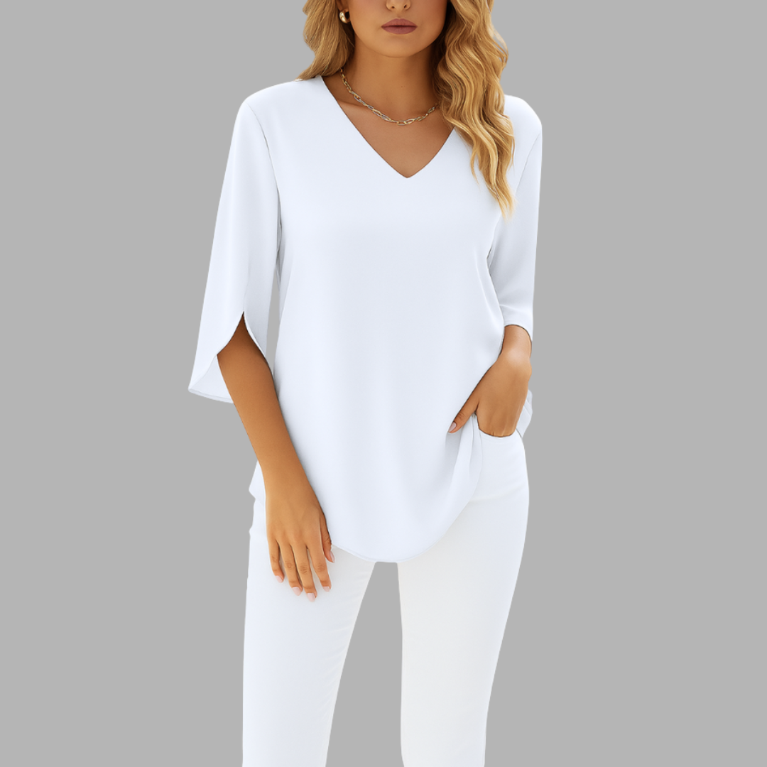 Heike | Elegante Bluse mit V-Ausschnitt