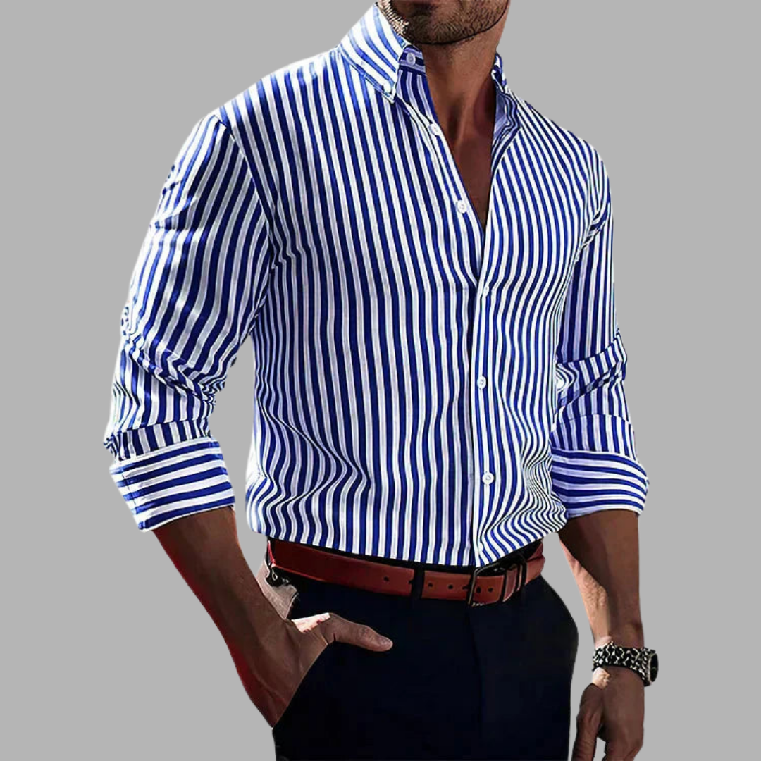 Bernd | Gestreiftes Button-Up Hemd für Eleganz und Komfort