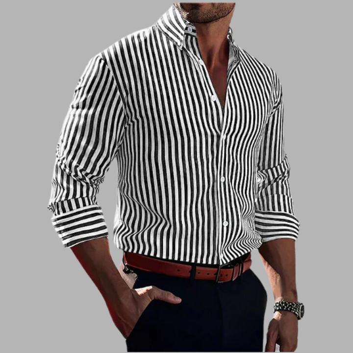 Bernd | Gestreiftes Button-Up Hemd für Eleganz und Komfort