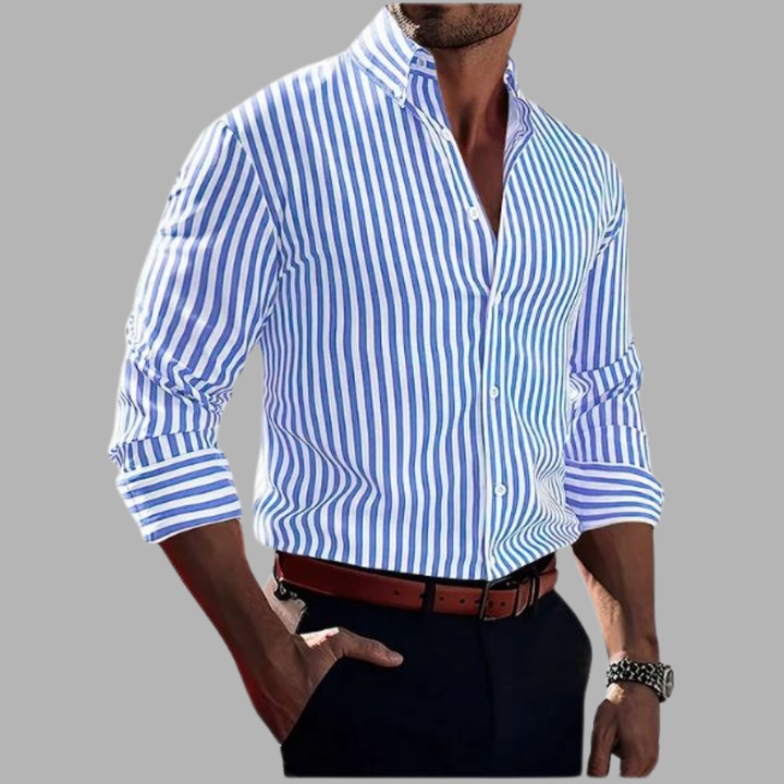 Bernd | Gestreiftes Button-Up Hemd für Eleganz und Komfort