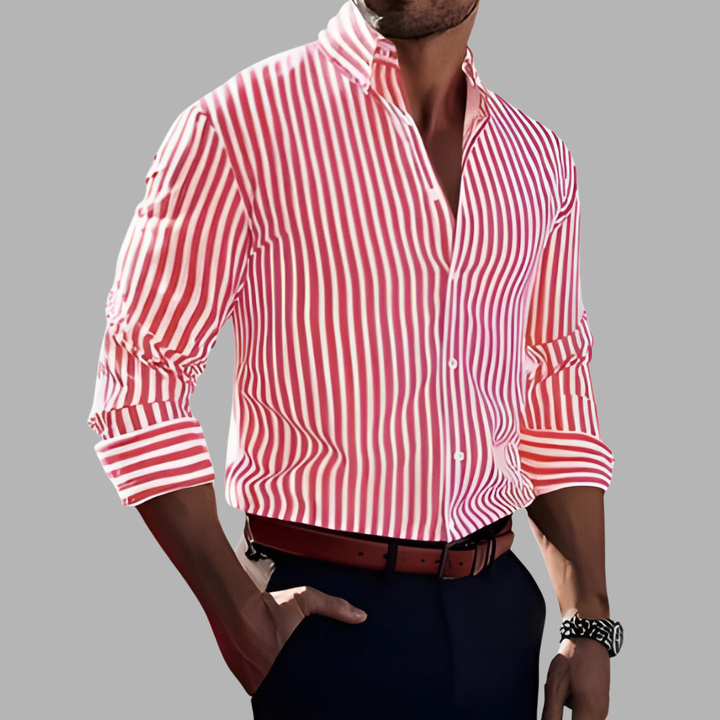 Bernd | Gestreiftes Button-Up Hemd für Eleganz und Komfort