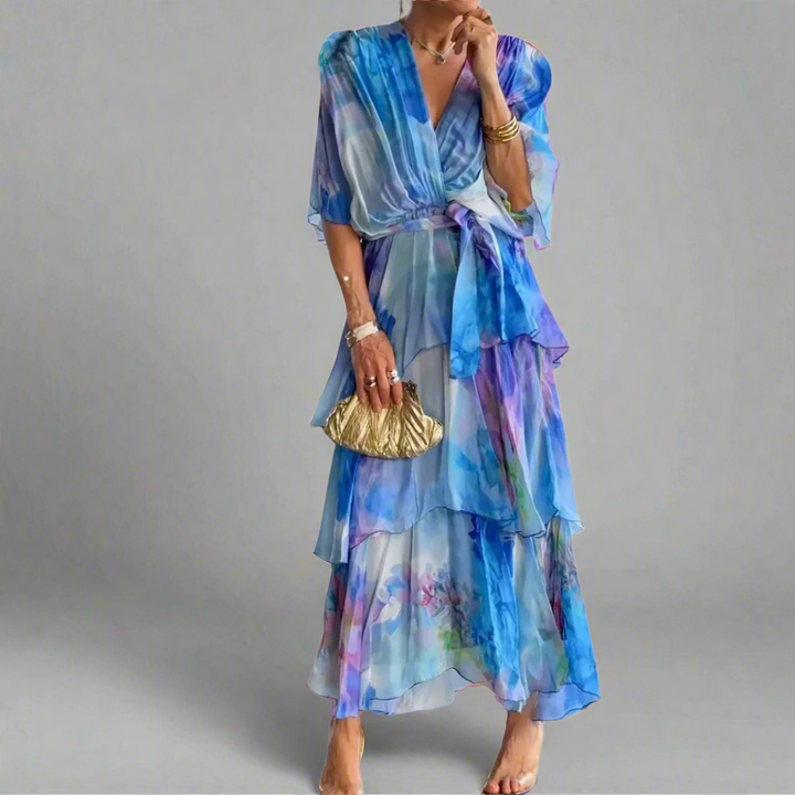 Lorelei | Elegantes V-Ausschnitt Kleid für besondere Anlässe