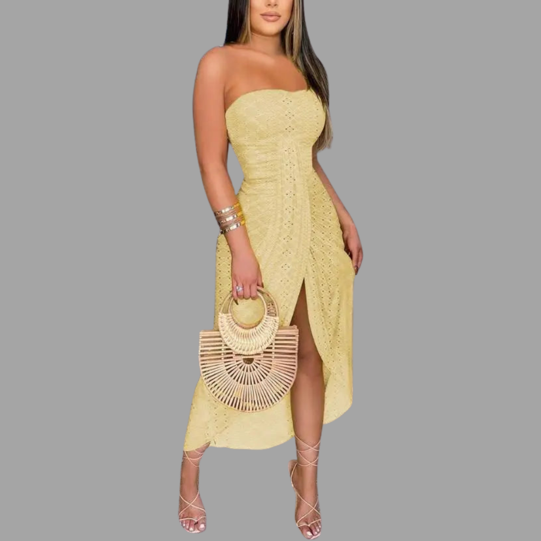 Yseult | Elegantes Maxikleid trägerlos