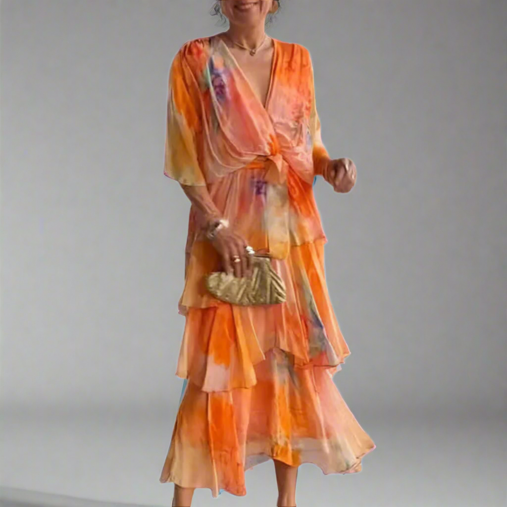 Lorelei | Elegantes V-Ausschnitt Kleid für besondere Anlässe