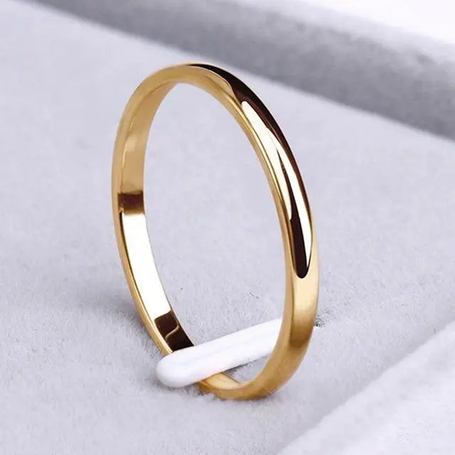 Leandra | Einfacher Gold- und Silberring