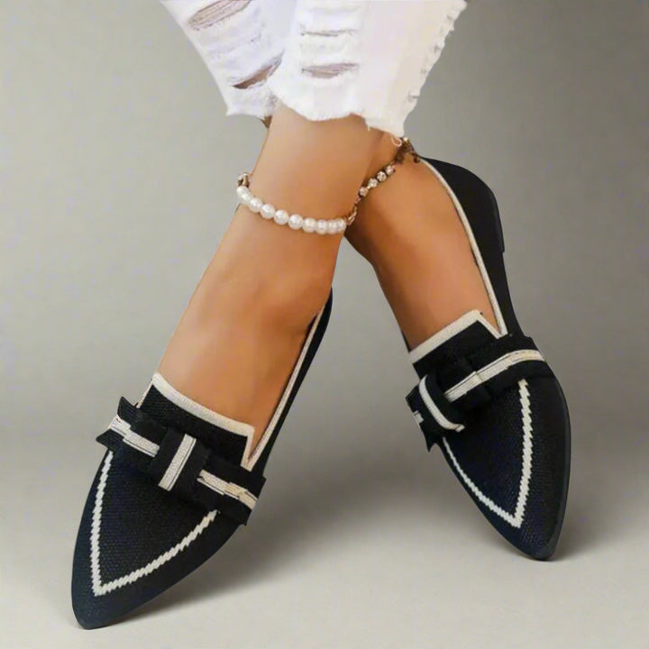 Rosamunde | Bequeme Flats mit Knoten-Detail