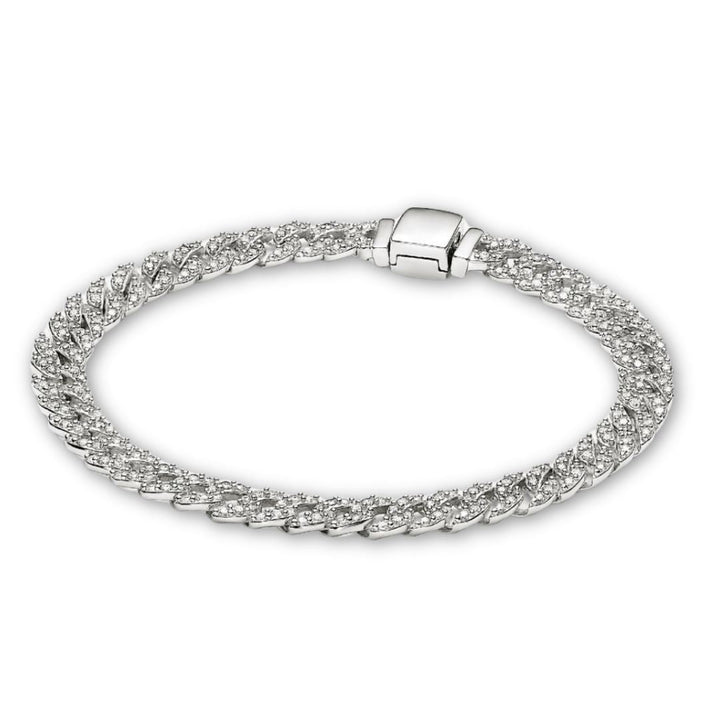 Celeta | Elegantes Moissanit Cuban-Armband