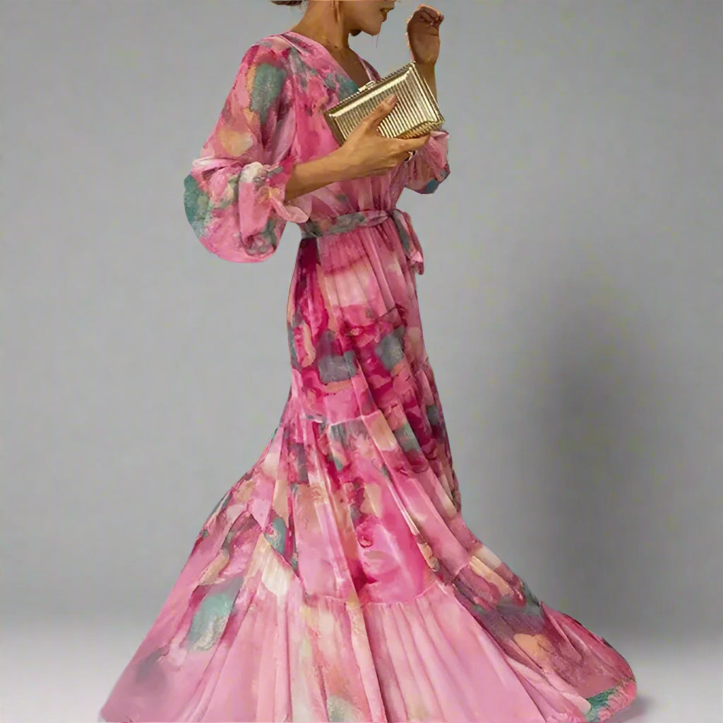 Franca | Elegantes Blumen Kleid für Jeden Anlass