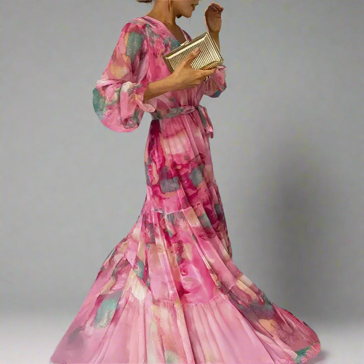 Franca | Elegantes Blumen Kleid für Jeden Anlass