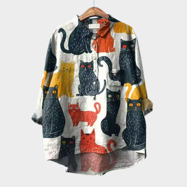 Brunhilde | Oversize-Bluse mit farbenfrohem Komfort