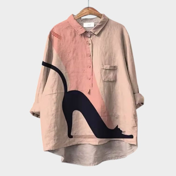 Brunhilde | Oversize-Bluse mit farbenfrohem Komfort