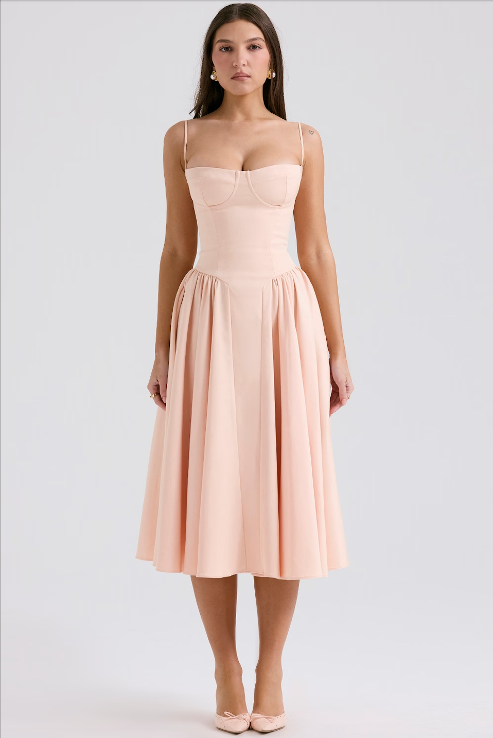 Rieke | Strukturiertes Maxikleid mit Frische-Effekt