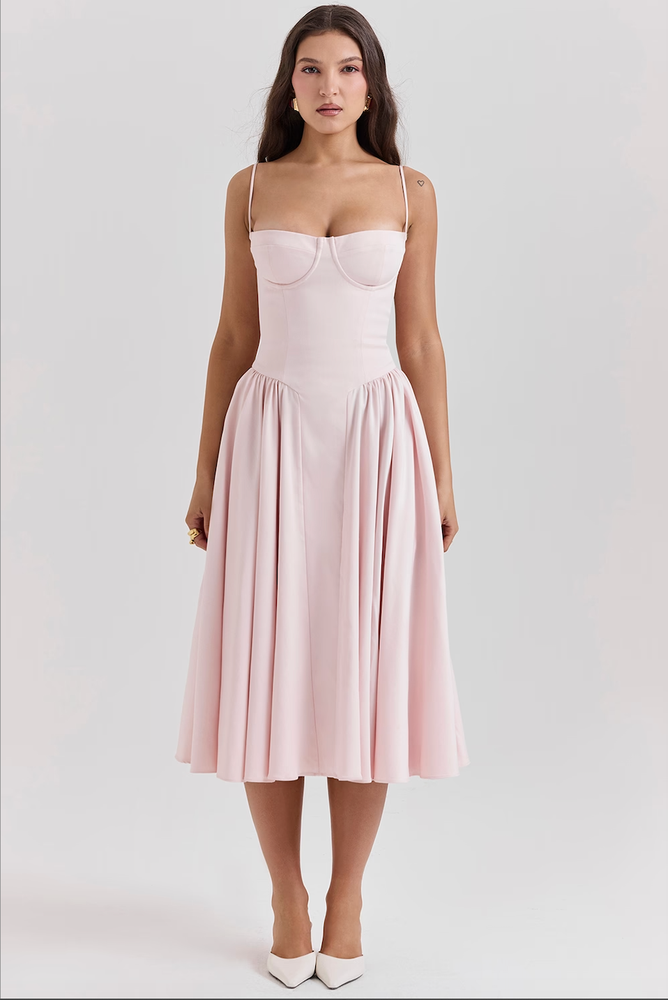 Rieke | Strukturiertes Maxikleid mit Frische-Effekt