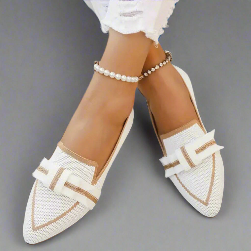 Rosamunde | Bequeme Flats mit Knoten-Detail