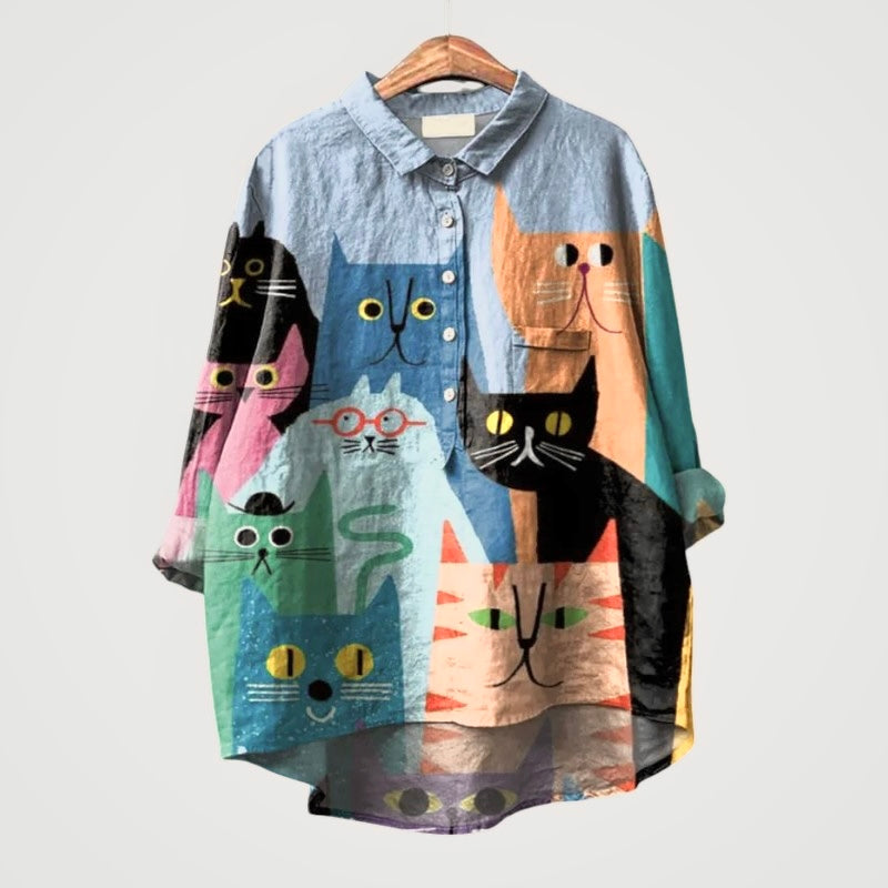 Brunhilde | Oversize-Bluse mit farbenfrohem Komfort